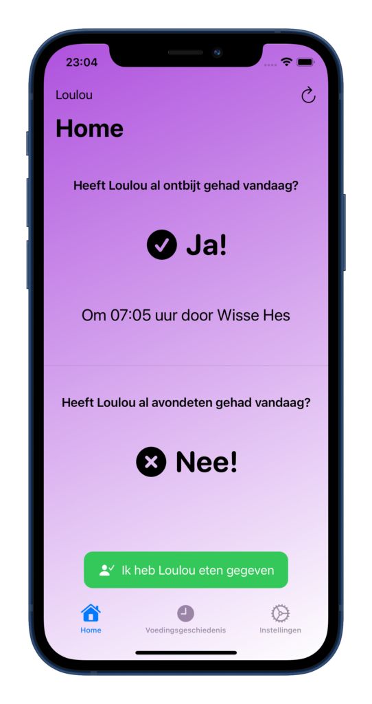 Loulou's App homescreen